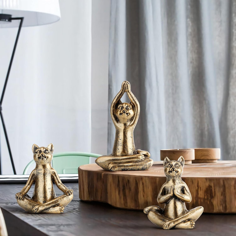 Ensemble de 3 figurines de yoga