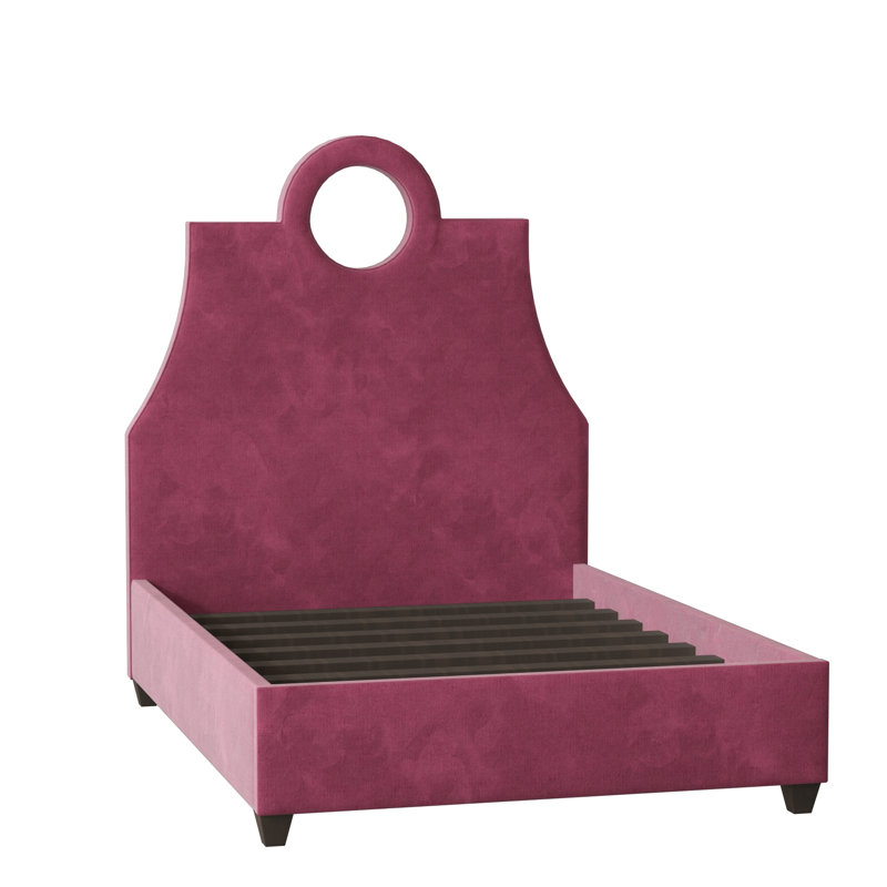 Tess Upholstered Bed, Queen, Tess Sisal, Brown Mahogany