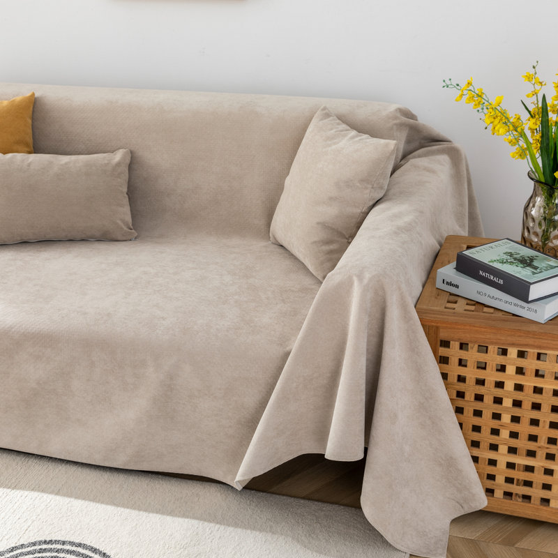 Housse de canapé en polyester imperméable pour animaux de compagnie, H 71 po x l 134 po x P 0,2 po, Polyester kaki