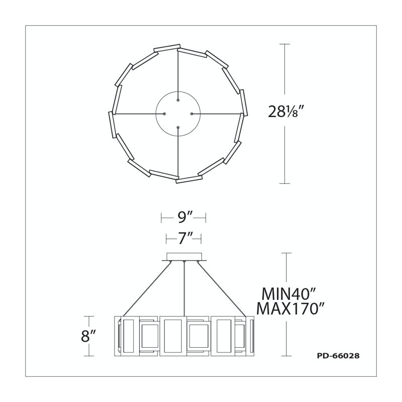 Fury 16 - Light LED Chandelier