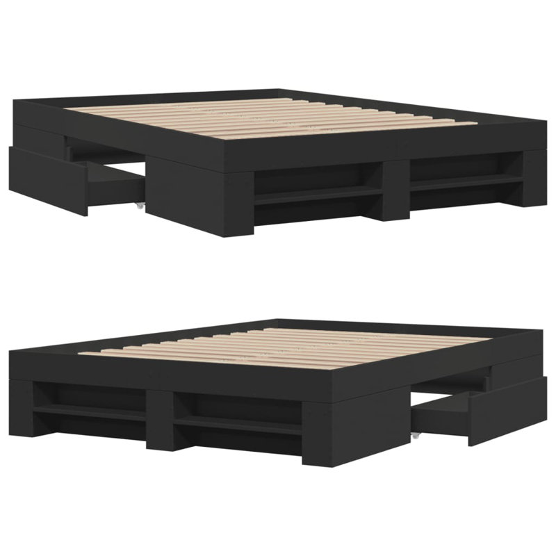 Storage Bed, Small Double (4'), Black