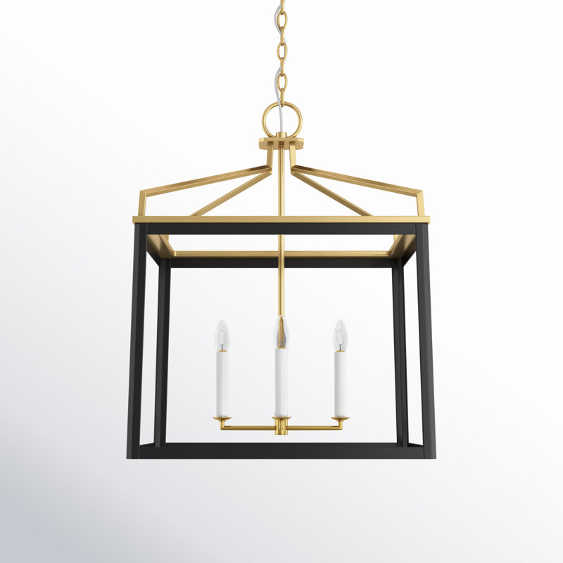 Carlow 4 - Light Chandelier, Midnight Black, 23.5" H x 18" W x 18" D