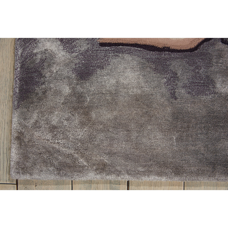 Prismatic Viscose Abstract Indoor Rug, Rectangle 5'6" x 7'5"