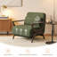 Fauteuil inclinable convertible 3-en-1 en chenille verte | Lit-couchette réglable à 5 positions-1794648026