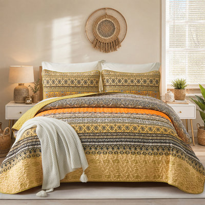 Ensemble de 3 courtepointe Boho Bohemian