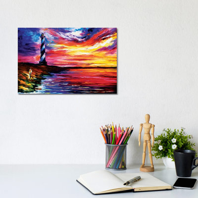 Lighthouse by Leonid Afremov - Painting on Canvas