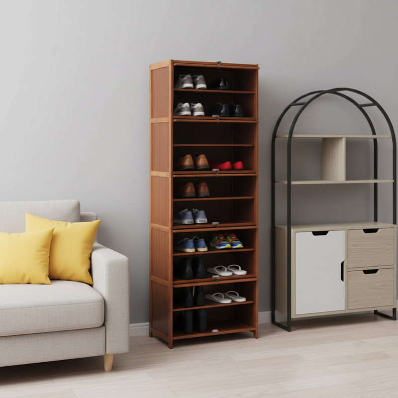 Armoire de rangement à 10 niveaux pour 10 paires de chaussures, H 67,72 po x l 23,62 po x P 12,6 po