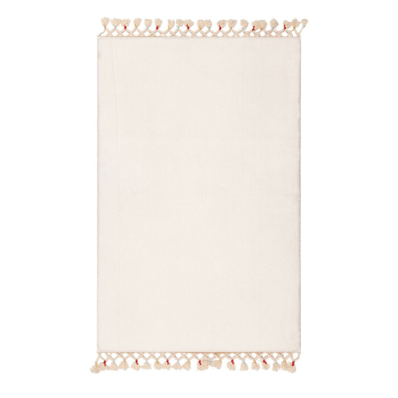 Tapis pour salle de bain Calliope, L 20 po x L 30 po, Blanc