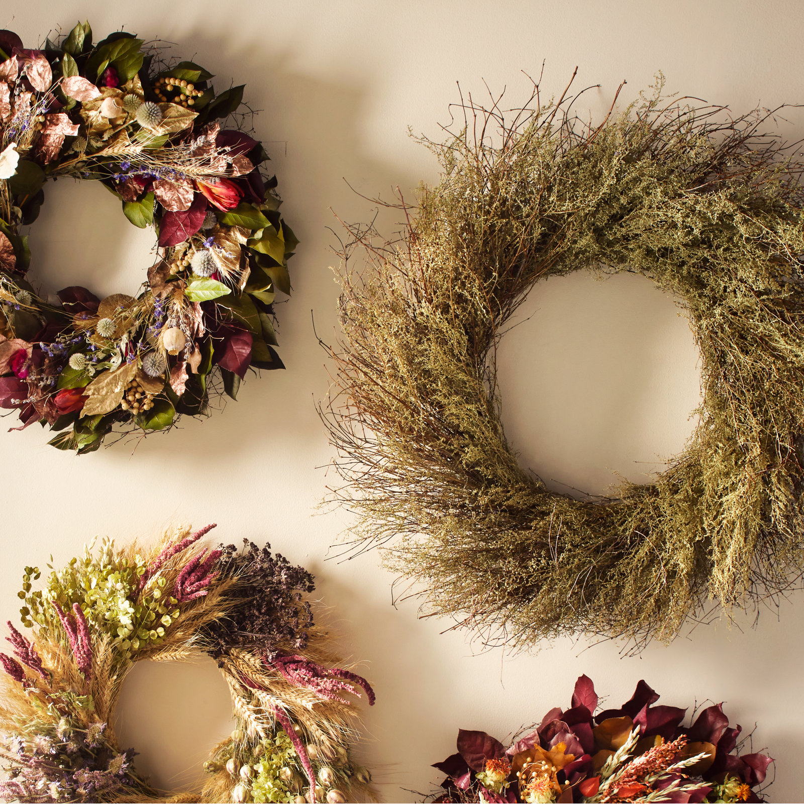 Handcrafted Mixed Assortment Wreath, 22" H x 22" W x 5" D