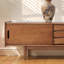 Meuble télé simple et rétro en bois massif