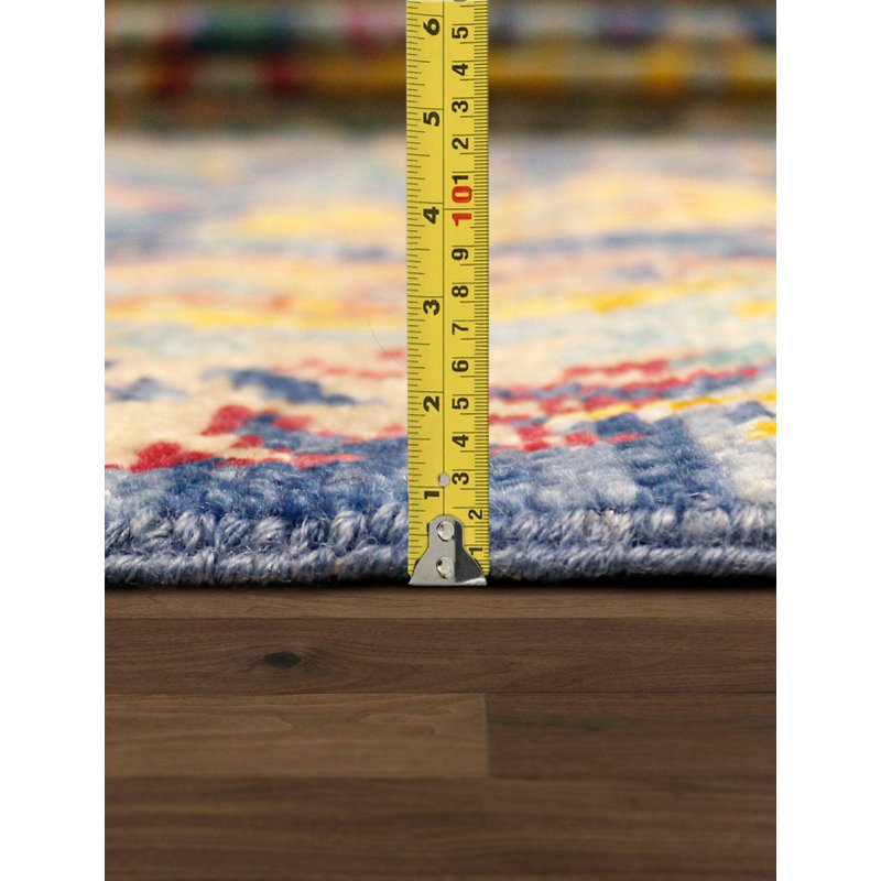 Oushak Camouflage Area Rug in Blue