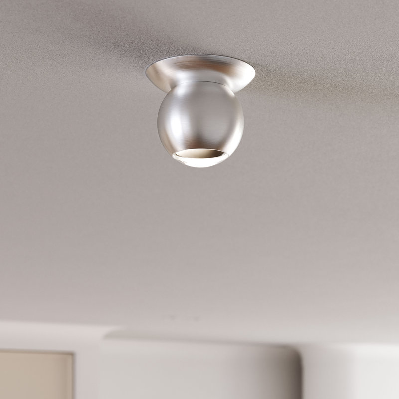 Hemisphere 1 - Light LED Flush Mount, Natural Anodized