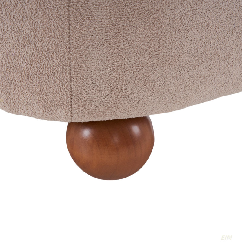 Emmet Upholstered Accent Chair, Brown Polyester Blend