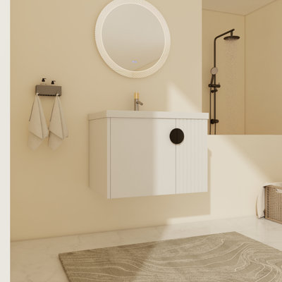 Espitia 28'' Single Bathroom Vanity with Ceramic Top