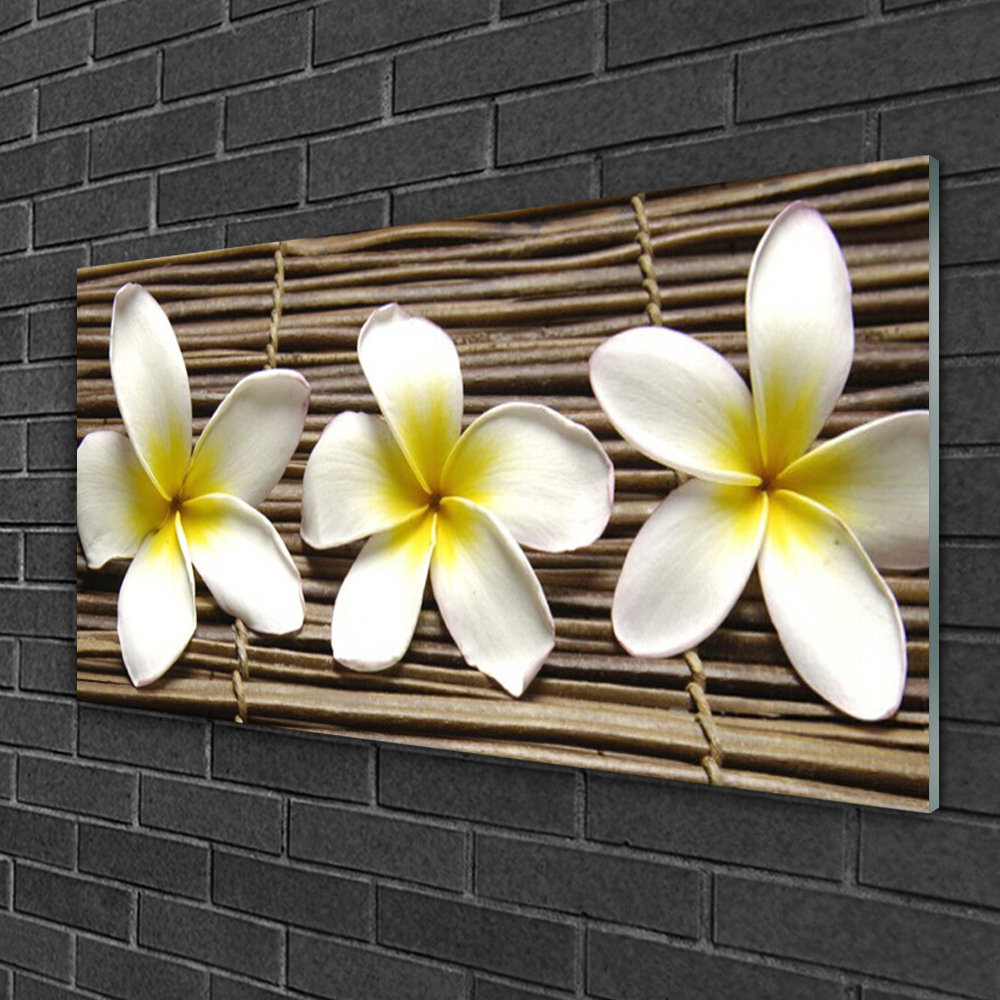 Floral Flowers - Unframed Photograph on Glass