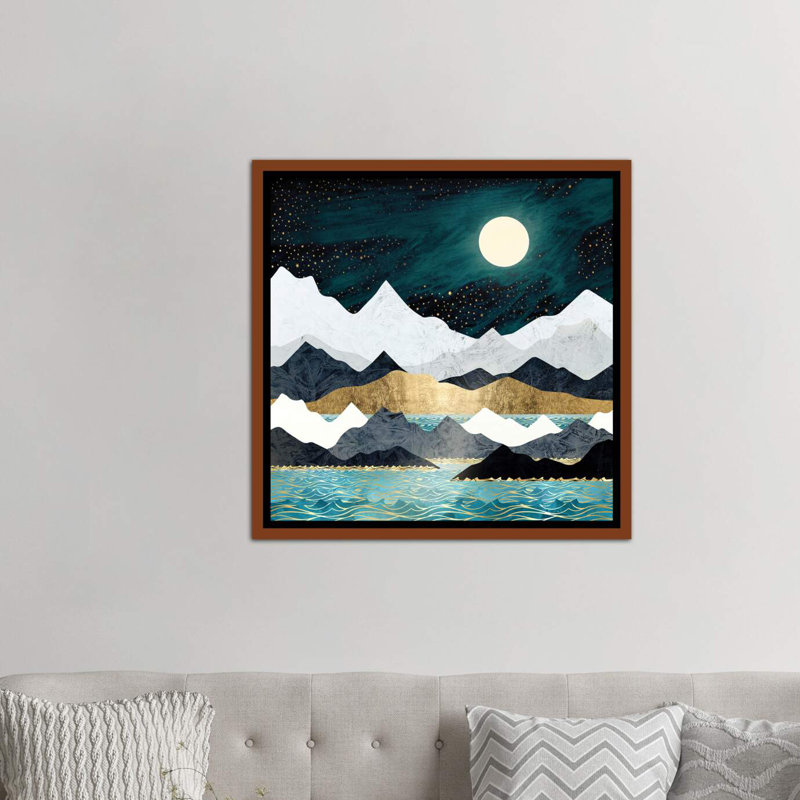 « ocean stars » par spacefrog designs-print, H 26 po x l 26 po x P 1,5 po, Toile avec cadre en bois classique