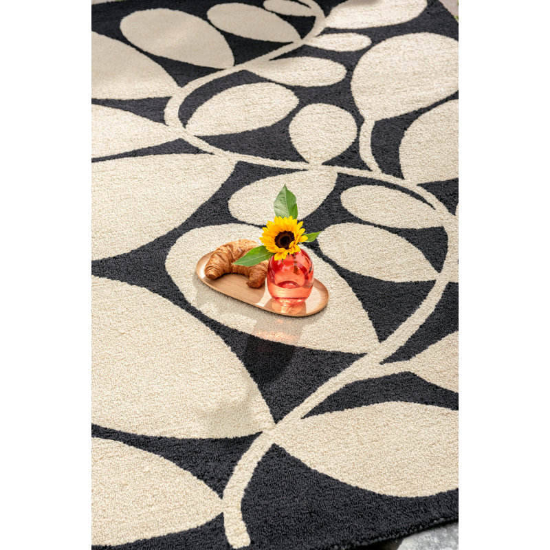 Sycamore Hand Tufted Floral Area Rug, Rectangle 6'6" x 9'2"