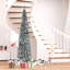 Arbre de Noël artificiel mince enneigé 9 pi de hauteur avec des branches réalistes et 1014 pointes-1493467643