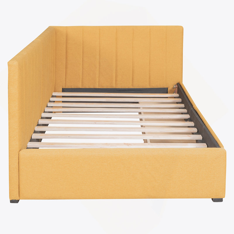 Upholstered Daybed with 2 Storage Drawers Sofa Bed Frame