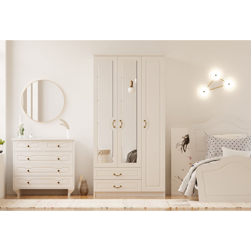 Vallee 3 Door Manufactured Wood Wardrobe