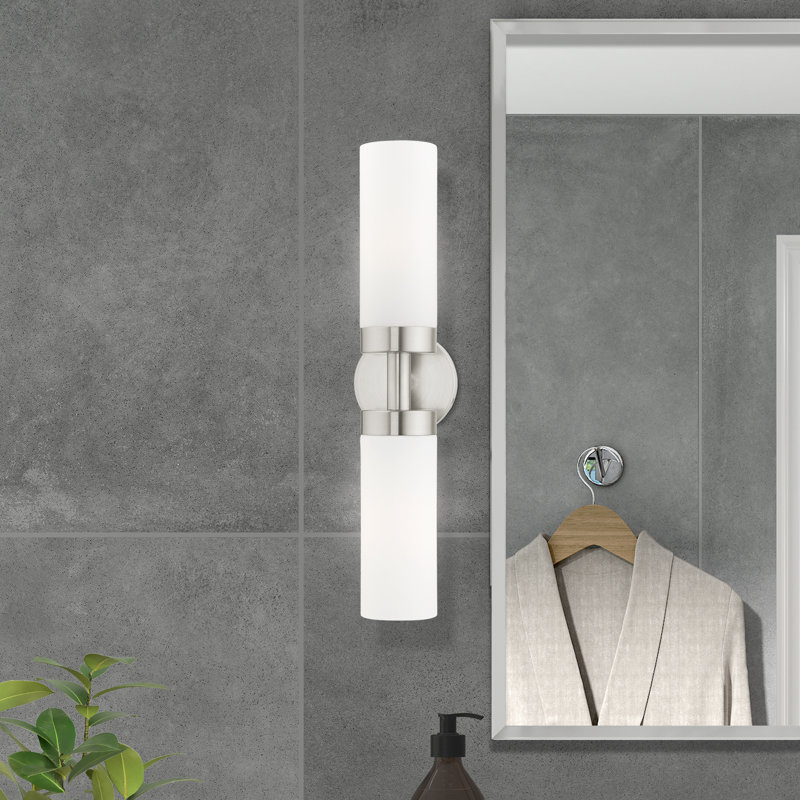Charlesha 2 - Light Dimmable Bath Sconce, Brushed Nickel