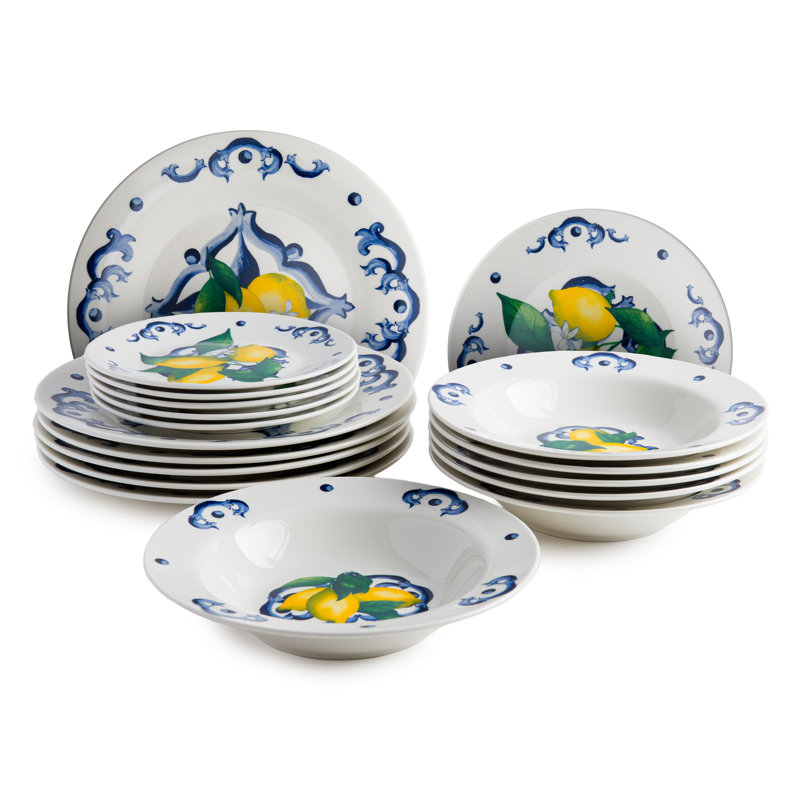 Service de table en porcelaine 18 pièces Carryn - Service pour 6