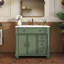 Meuble-lavabo Mid-Century avec base de colonne romaine et rangement-26597629