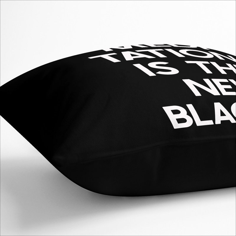 Meditation Square Throw Cushion, Black, 55cm H x 55cm W x 20cm D