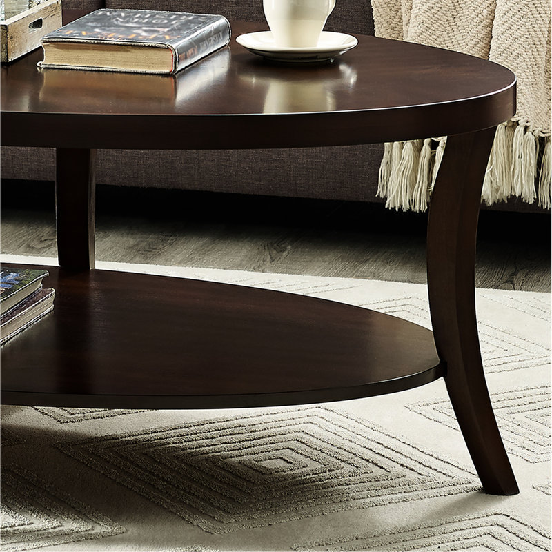 3 tables basses avec tables de bout - finition bois, grand espace de rangement, bois riche ovale élégant pour la maison, grand présentoir, mobilier moderne