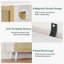 Armoire de rangement 2 portes en rotin, console de buffet en bois avec tablettes pour le rangement de la cuisine et du vestibule-308610339