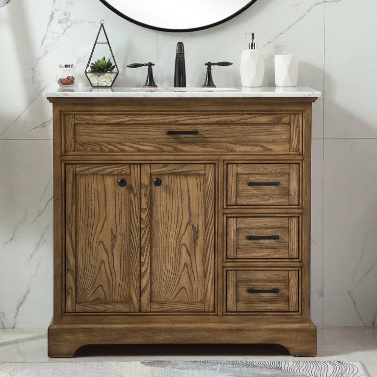 Hermes 36'' Single Bathroom Vanity, Driftwood