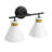Kaylisa 2-Light Bathroom Vanity Light Fixture with Frosted Glass Shades-402078240