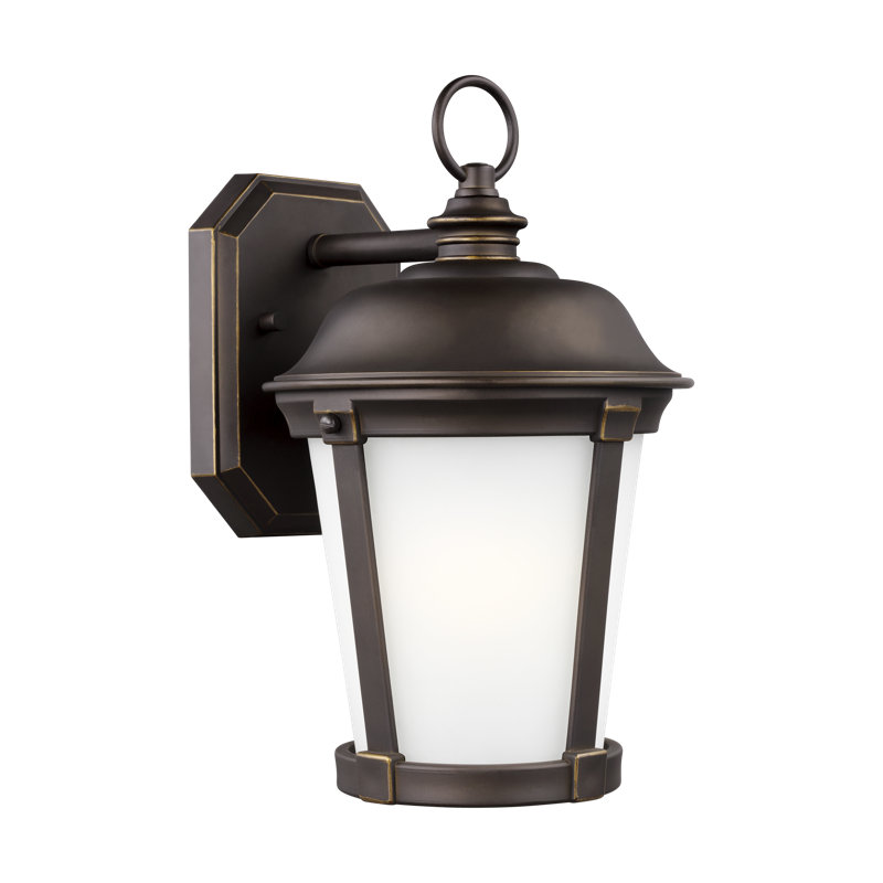 Calder Medium One Light Outdoor Wall Lantern from Generation Lighting , Antique Bronze, Yes, 12.25" H x 7.88" W x 9.13" D