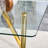 71-Inch Tempered Glass Dining Table With Sturdy Metal Legs-1504873757