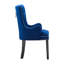 Cordes Velvet Dining Chair - Ergonomic Scoop Knockerback and Solid Wood Legs - Button back Armchair for Dining Room Living Room Restaurants - Single-273647017