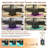 Lift Top Coffee Table with Storage - Wooden Square Design for Living Room, 16 Colors RGB LED Lighting System-1861637112