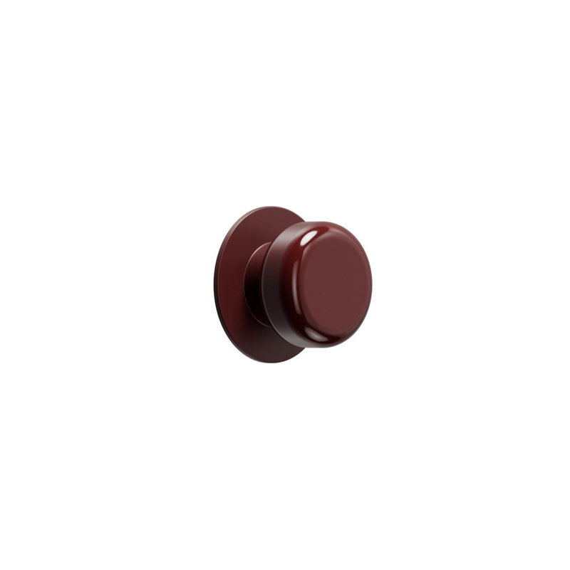 Lacquered Retro "Colette" Red Round Cabinet Knobs, Red Knob