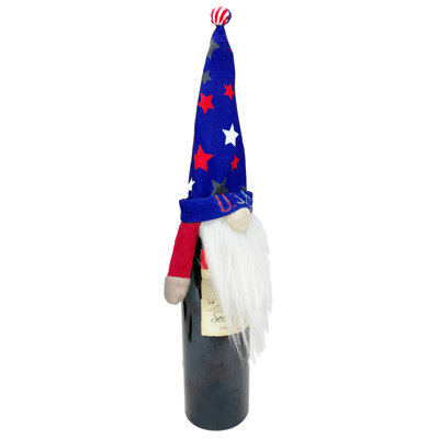 Décoration de couvercle de bouteille de vin USA Gnome