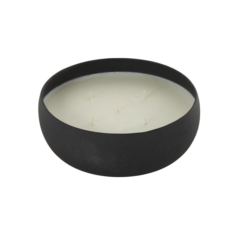 Bougie à 5 mèches texturées avec cire blanche Cole Onyx
