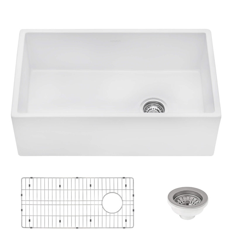 Fiamma 30" L x 18" W Farmhouse Kitchen Sink