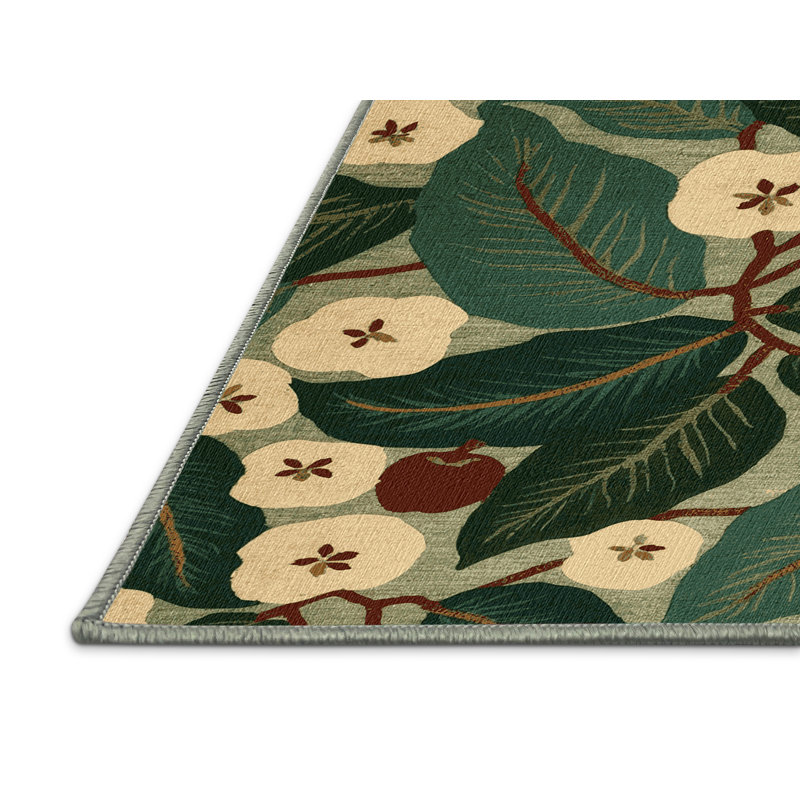  Tapis hawaïen lavable pomme de montagne, Carré 6 pi