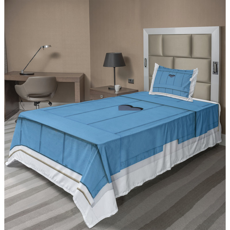 Microfiber Sheet Set, Twin Sheet Set + Fitted Sheet + 1 Pillowcase