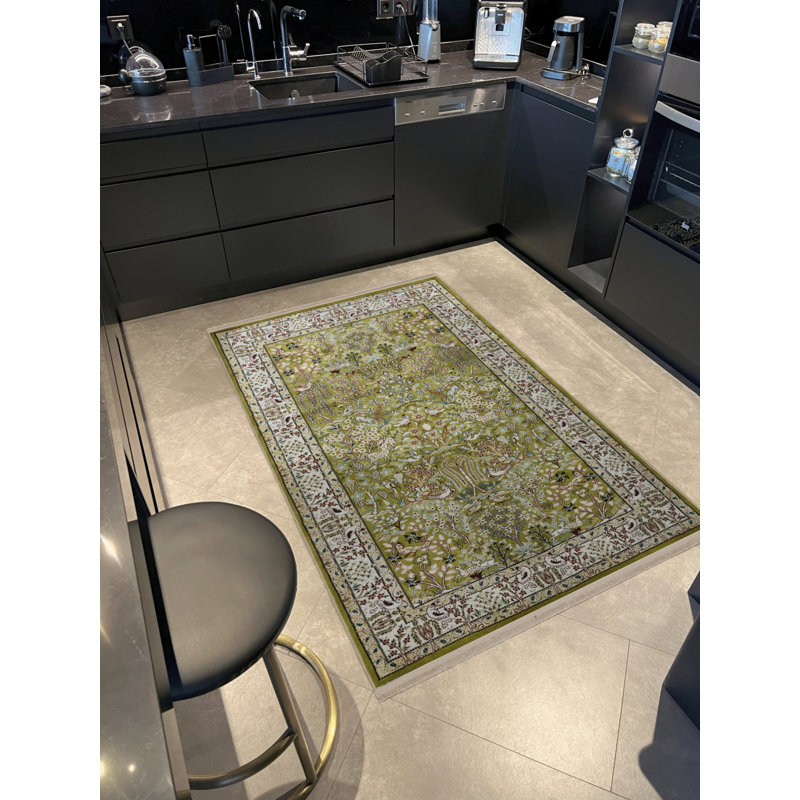 Virgen Floral Indoor / Outdoor Rug, Runner 3'4" x 8'3"