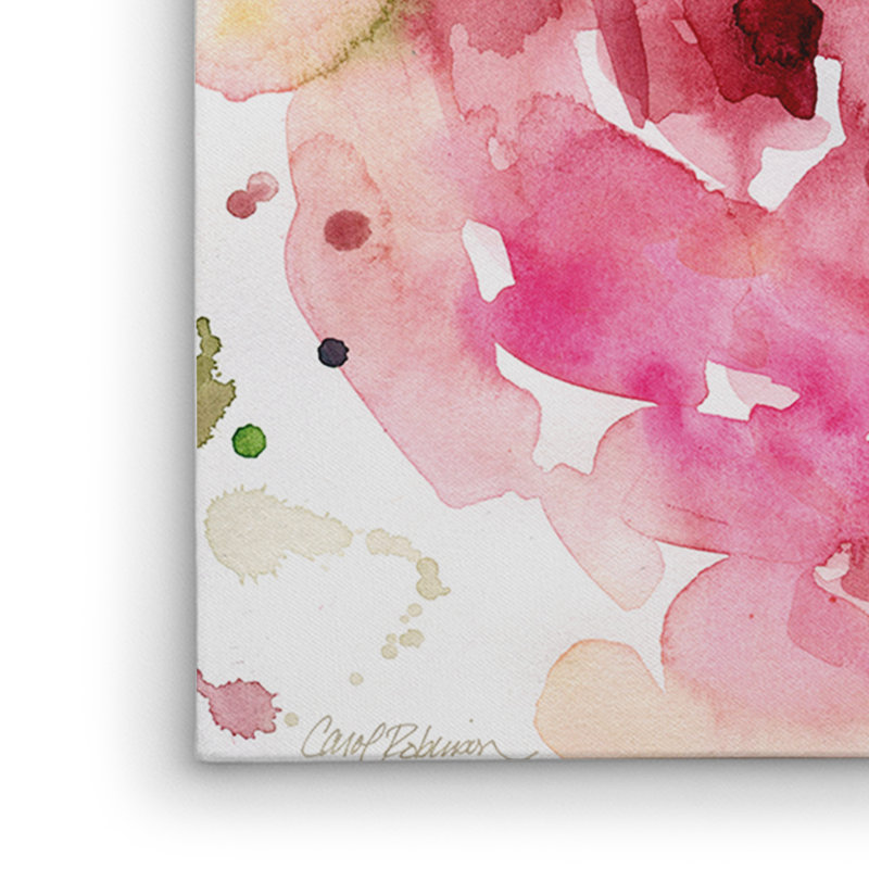 " Bold Blush III ", 16" H X 16" W x 1.5" D