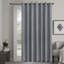 1‑Panel Linen‑Textured Blackout Door Curtain-1826289447