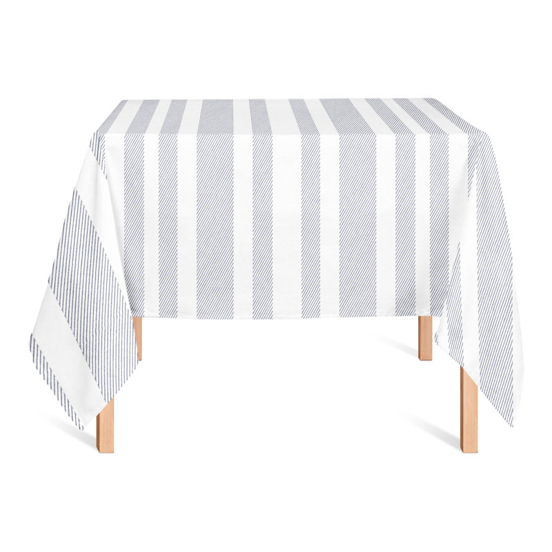 Aylaa Striped Polyester Tablecloth, 58" L x 58" W