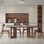 Casual simple rectangular dining table set