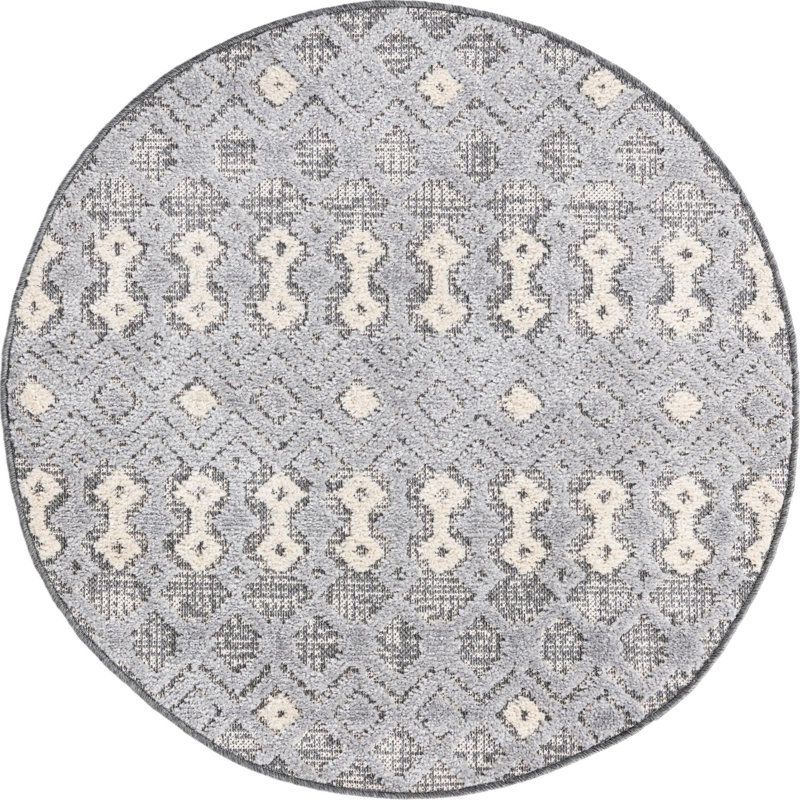 Breyer Abstract Indoor Rug, Round 7'