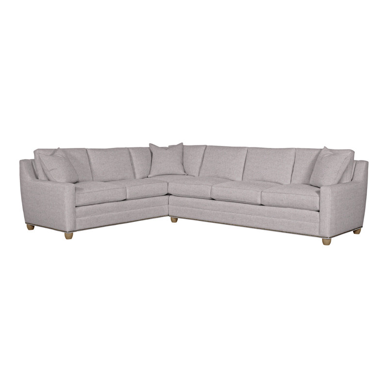 American Bungalow 2-Piece Fairgrove L-Sectional, Yes, Nadia Linen, Hampton