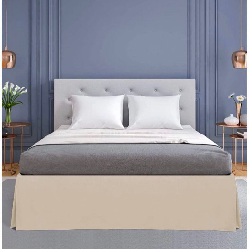 Pleated Bed Skirt, Cream, Queen